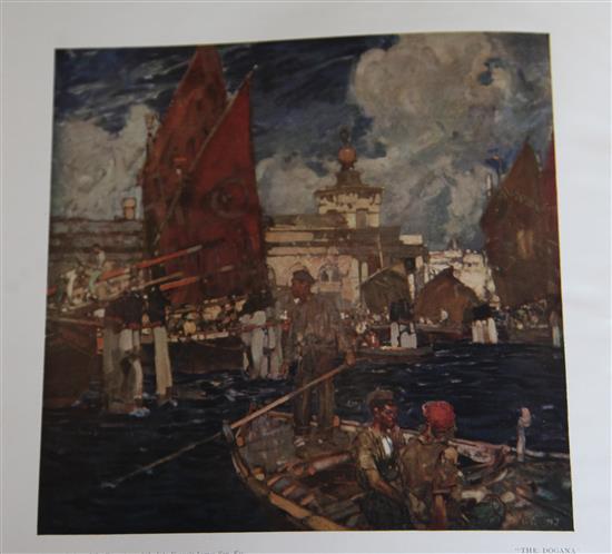 Hutton, Edward - The Pageant of Venice, illustrated by Frank Brangwyn, folio, cloth, with 20 plates,